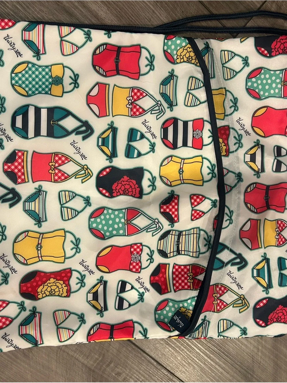 Thirty-One Swimsuit Print drawstring Tote